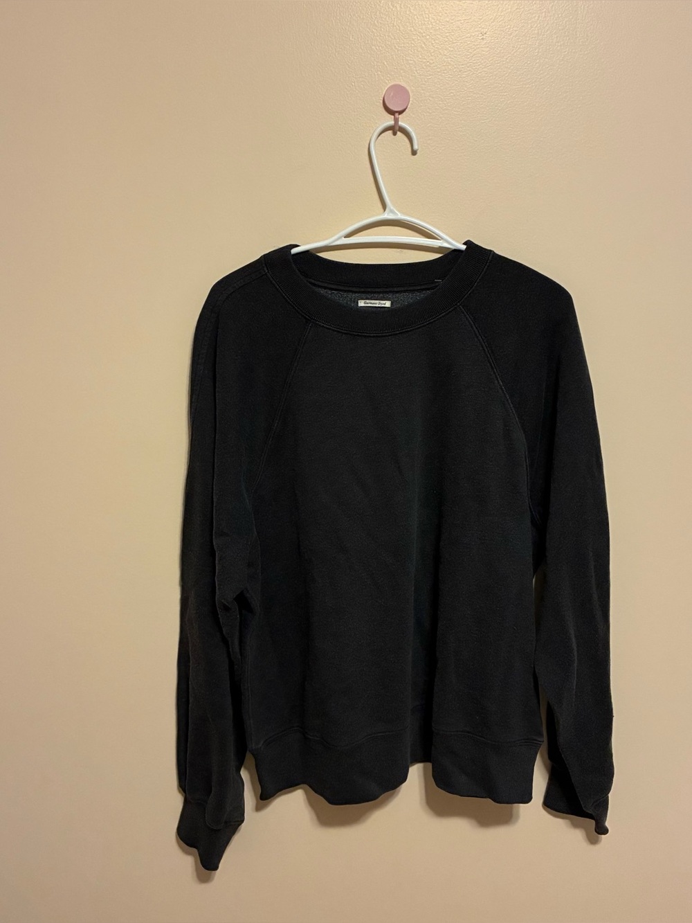 NWT Abercrombie & Fitch Soft Essentials Garment Dyed Sweatshirt in Charcoal L - Picture 2 of 7